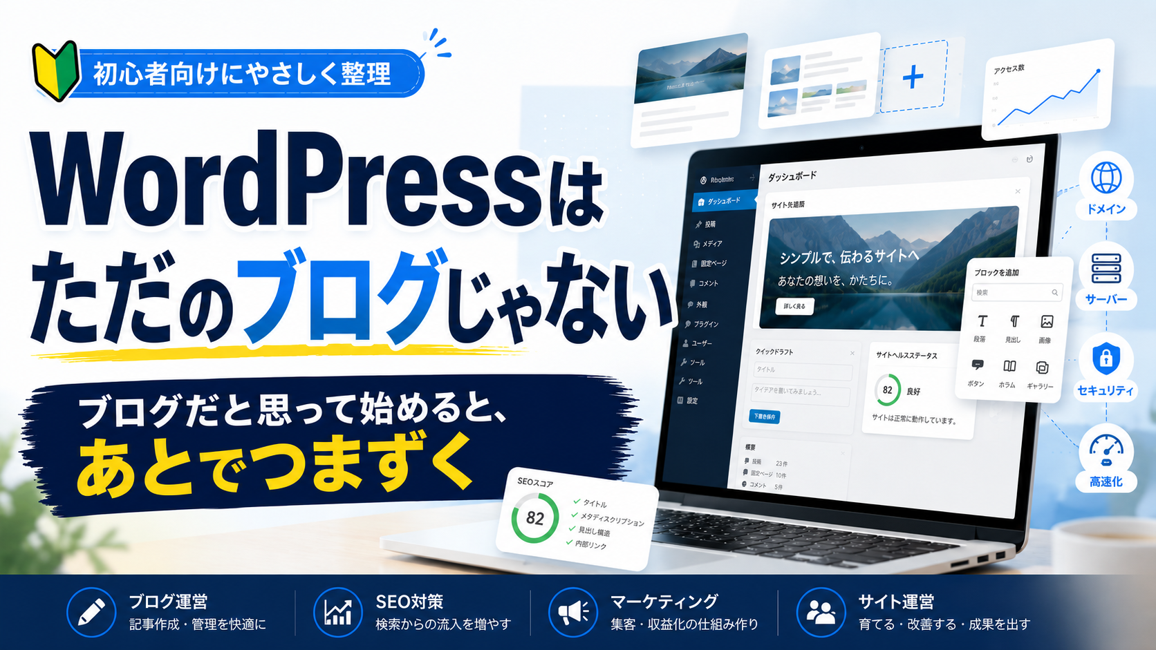 WordPressとは何かを初心者向けにやさしく整理したカバー画像